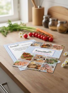 Entwicklung eines Flyers mit Angeboten für Kamilla Catering