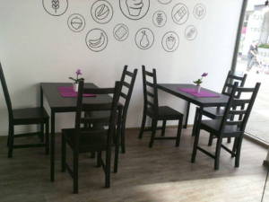 Wandgestaltung für den Gastraum des Xtreme Kult Flag-Stores