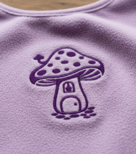 Gestickte Bildmarke auf Textilien für BeaniesWelt