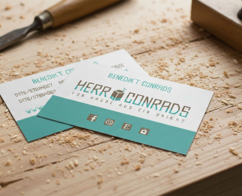 Haptisch ansprechenden Visitenkarten für den Objektdesigner Herr-Conrads