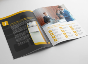 Seiten-Layout und Text-Konzeption wie Herausstellung von Produkt-Benefits