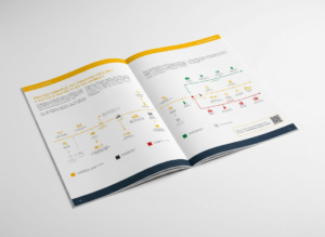 Design schematischer Timelines zur Visualisierung komplexer Prozesse